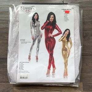 Red spandex jumpsuit